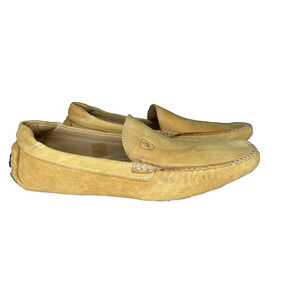 TONINO LAMBORGHINI Shoes Mens EUR 43 US 9 Yellow Suede Driving Loafers Moccasins